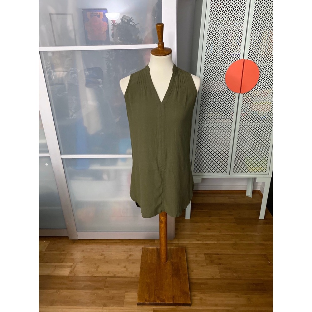 Madewell Fairsky Tunic Dress in Olive Green